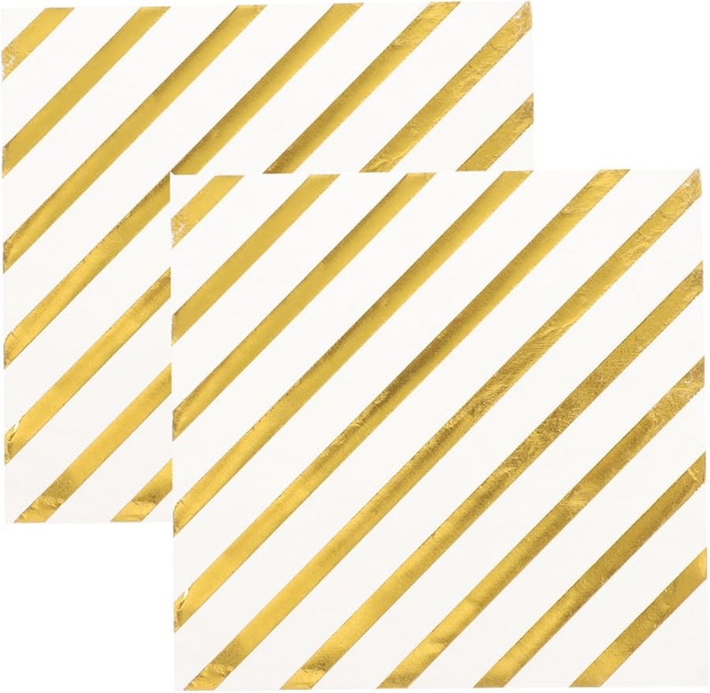 مناديل ورقية ذهبية 40 ورقة زينة حفلات استقبال الزفاف - Image 1